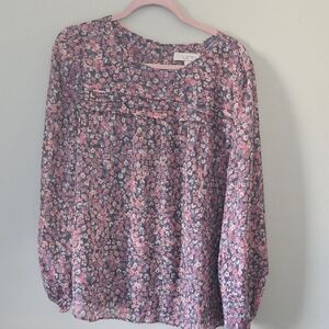 LOFT Multicolor Floral Blouse